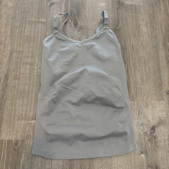 Maternity Women's Basic Nursing Tank‎ Top Gray - Picture 1 of 4